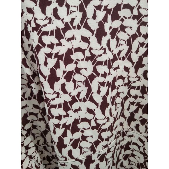 Lane Bryant‎ Lena Dress Plus 20 V-Neck High Low Midi Short Flutter Sleeve Brown - Picture 9 of 12